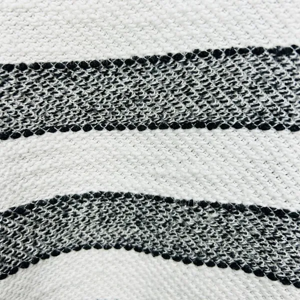 Style & Co Sweater Size L Black White Striped Long Sleeve Woven Knit - Image 10