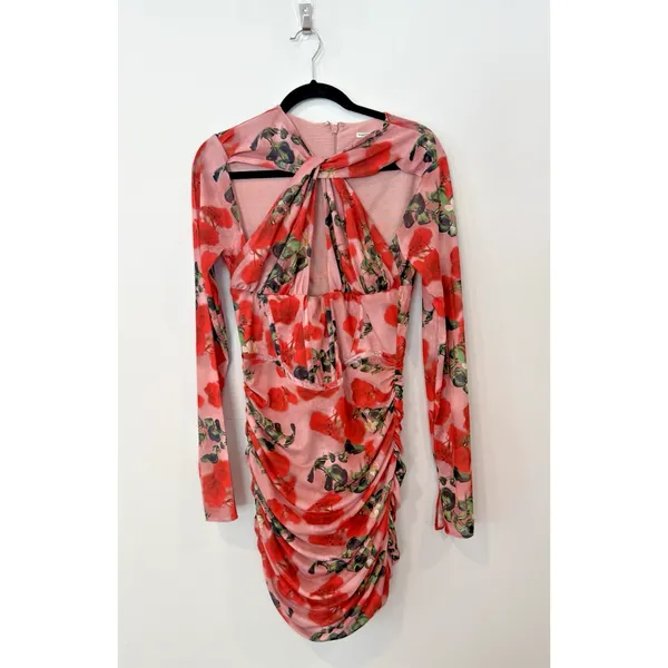 House of CB Adanna Rose Print Corset Mini Dress Size Large -3041 - Image 3
