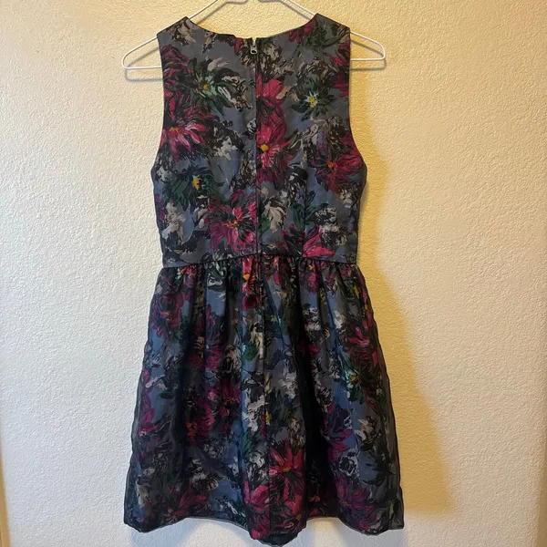 Felicity & Coco Nordstrom Blue Floral Fit & Flare Dress XS - Image 2