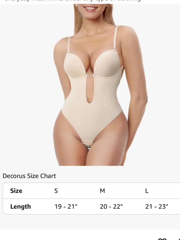 Decorus Shapewear Backless Bodysuit Plunge: Low back Shaper - Image 12