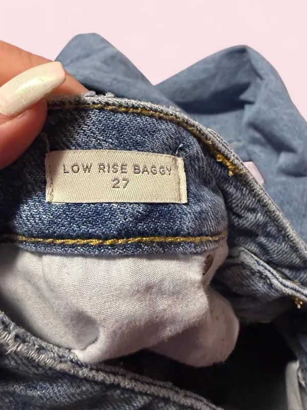 PacSun Light Blue Wide Leg Ripped-Knee Jeans - Image 4