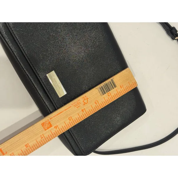 Kate‎ Spade Crossbody Bag Black Alek Tilden Place Coated Leather Gold Chain - Image 9