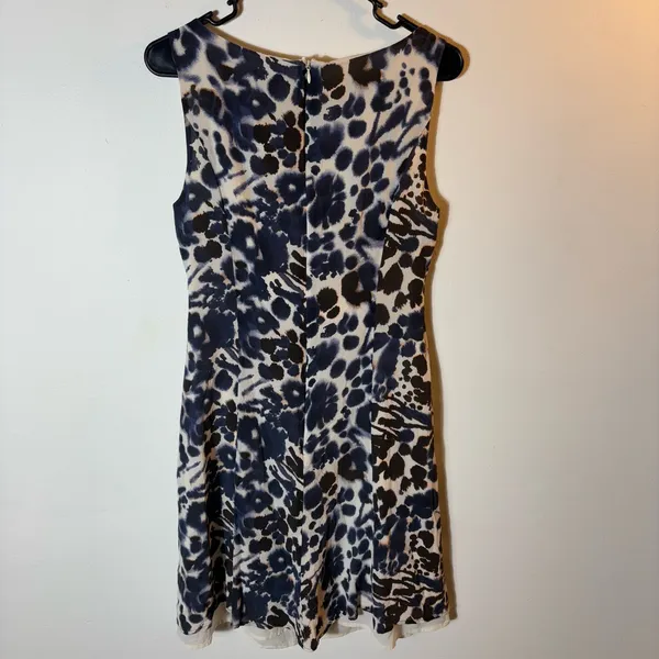 Ann Taylor 97%‎ Silk Abstract Print Sheath Dress Size 8 - Image 7