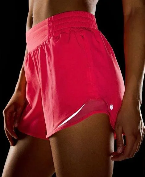 NWT Lululemon Hotty Hot High Rise 4” Lined Glazed Pink Size 4 - Image 2