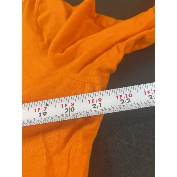 Lauren Ralph Lauren Orange 3/4 Sleeve Henley Top L Southwestern Boho - Image 8