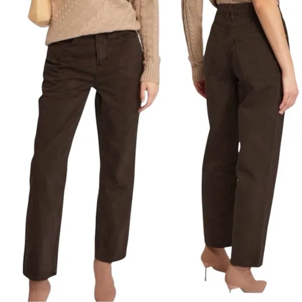 Good American Good 90’s Duster Brown Jeans Straight Leg‎ Coffee Size 26 - Image 2