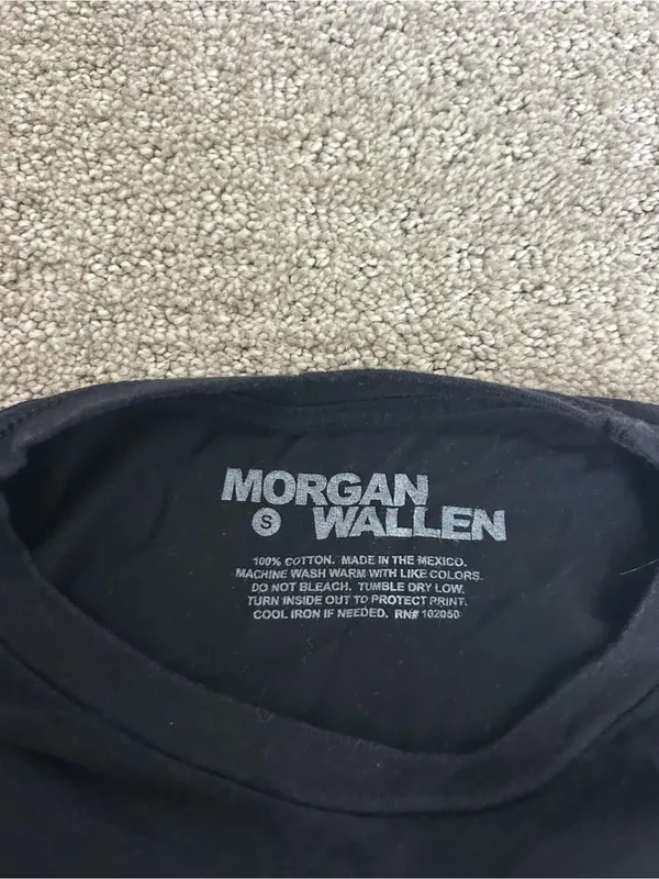 Morgan Wallen Unisex Black 'One Night At A Time' Graphic Tee Size Small - Image 3