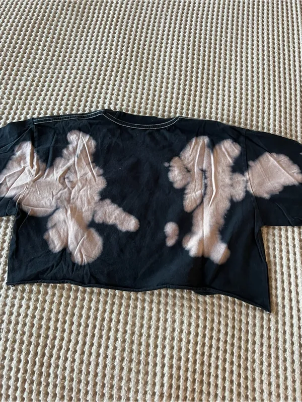 Barstool Daddy Gang Black Bleach-Effect Crop Top - Image 2