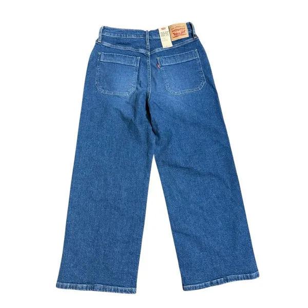 NEW Levi’s Mile‎ High Cropped Wide Leg Jeans Sz 30 Womens - Image 3