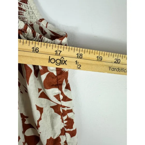 Universal Threads Smocked Maxi Dress Womens Small Brown Earthy Coastal Cowgirl‎ - Image 8
