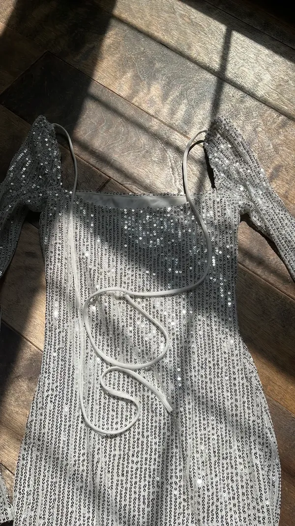 Lucy in the Sky Sparkling Square Neck Dress - Image 3