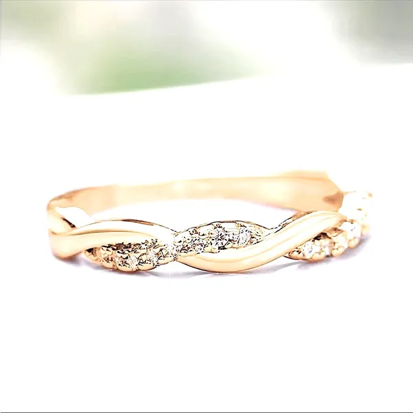 NEW 14k‎ Gold Plated Sterling Simulated Diamond Eternity Band Ring, Size 7.5 - Image 13