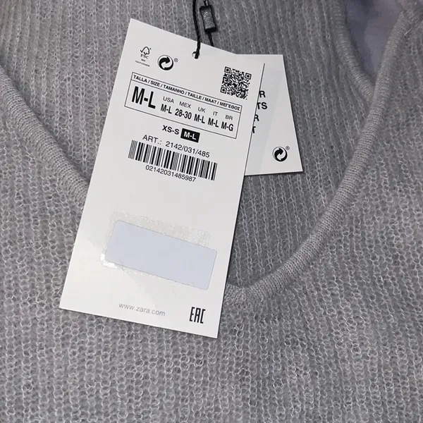 Zara New COMBINATION‎ KNIT DRESS - Image 7