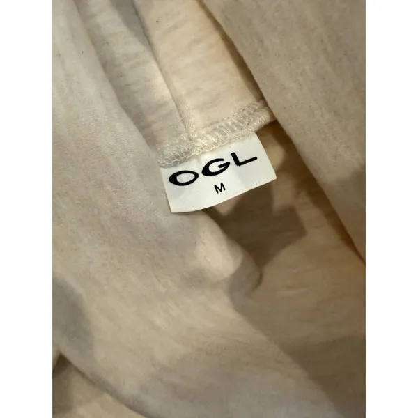 NEW OGL Turtleneck Top Medium Beige FuzzLuxe Minimal Travel Office Cottage - Image 3