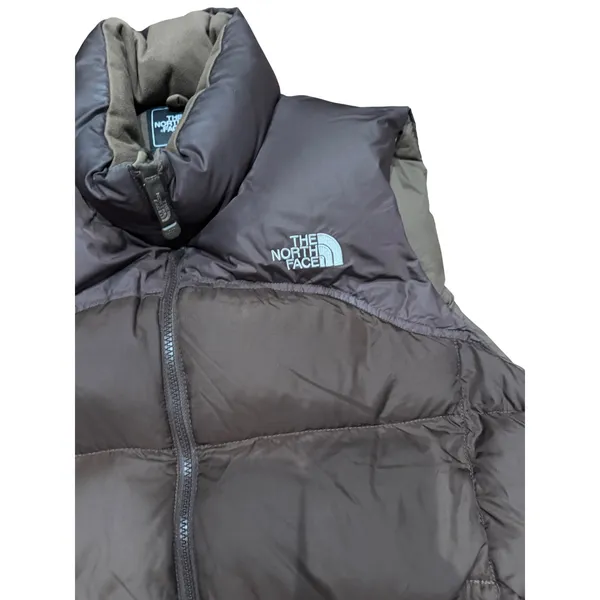The North Face Nuptse 700 Puffer Vest Womens Large Brown Full Zip Down Fill - Image 3