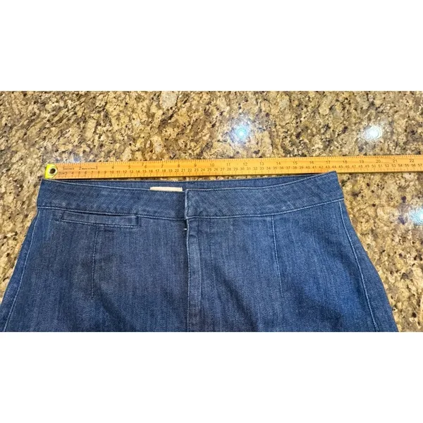 Pilcro Gaucho Pants Denim Jeans High Rise Wide Leg Cropped Size 32 - 16" Inseam - Image 6