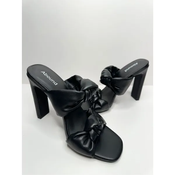 ABOUND Rainey Knotted Heeled Sandal in Black Size 5.5 Square Open Toe Heels‎ - Image 4