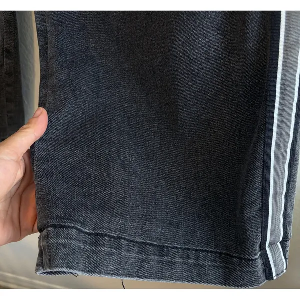HOLLISTER Black High Rise Cropped Wide Leg Lines Relaxed Denim Jeans Womens 26 - Image 6
