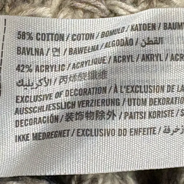 Abercrombie & Fitch Fairisle Tan, Blue and Cream Cardigan Size S - Image 7