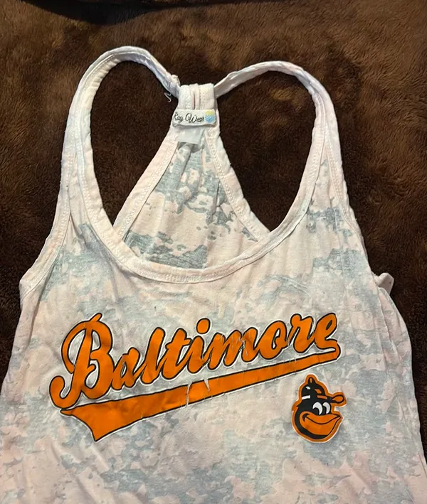 MLB Orioles Baseball Tank Top Orange - Image 4