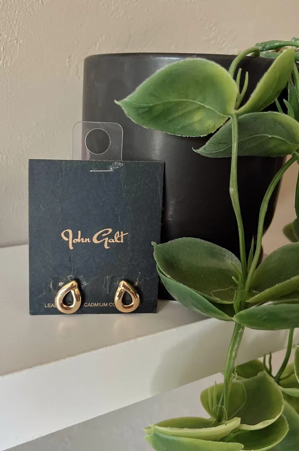 John Galt Gold Earrings NWT - Image 3
