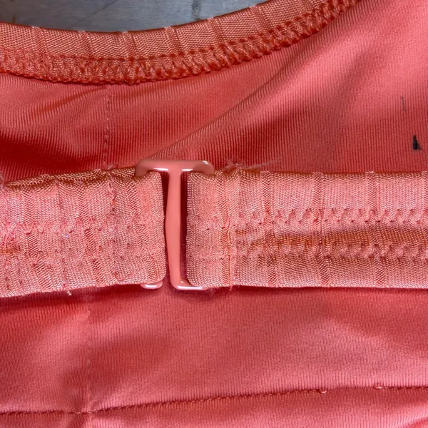 Aerie Ribbed Cut Out One‎ Piece Swimsuit Coral Peach XXS Full Coverage Monokini - Image 6