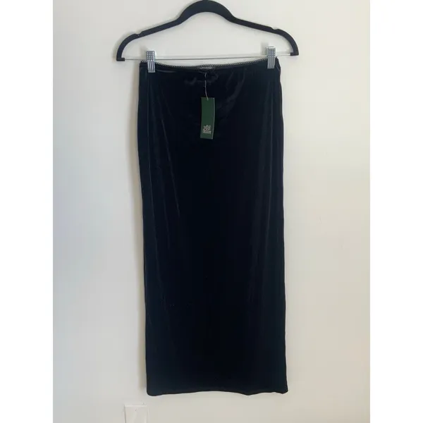 Wild Fable‎ black velvet maxi skirt NWT size XS - Image 4
