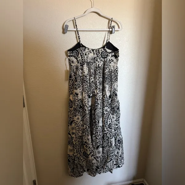Tuckernuck‎ Hyacinth House Floral Tiered Tilly Dress sz m NEW black cream boho - Image 9