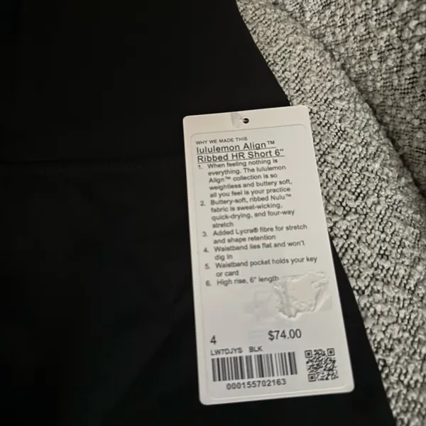 NWT LULULEMON - Align™ High-Rise Ribbed Short 6" - $74 - Size 4 - Image 8