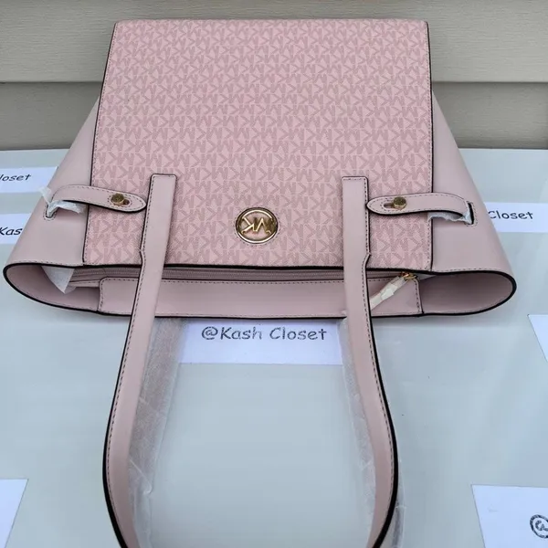 Michael Kors DK Powder Blush Carmen Tote Large Leather Purse - Image 4