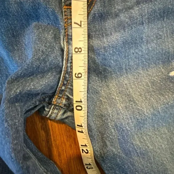 Levi’s low pro straight distressed dark wash jeans 27 - Image 7