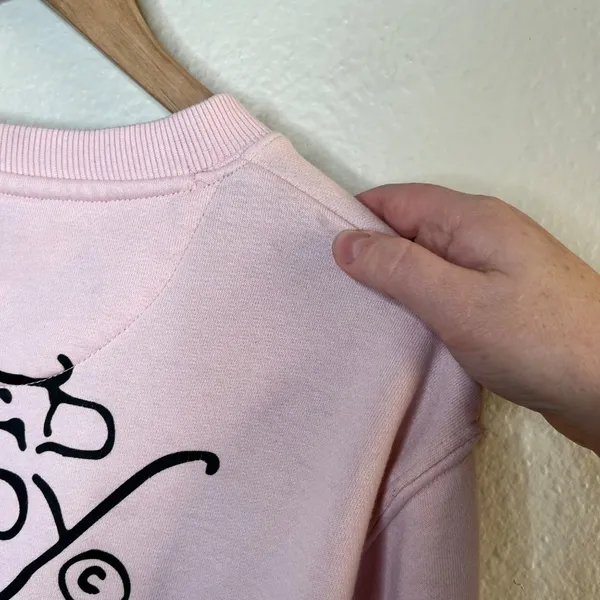 Ed Hardy Womens y2k Pink Panther Graphic Cropped Sweatshirt Medium - Image 12