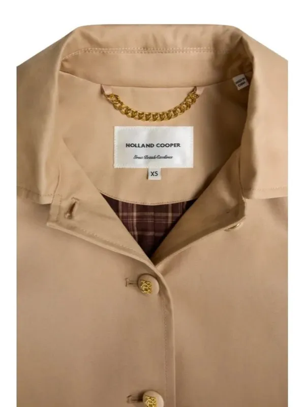 NWT Holland Cooper Epton Macintosh in Dark Stone Khaki Trench Coat XS - Image 3
