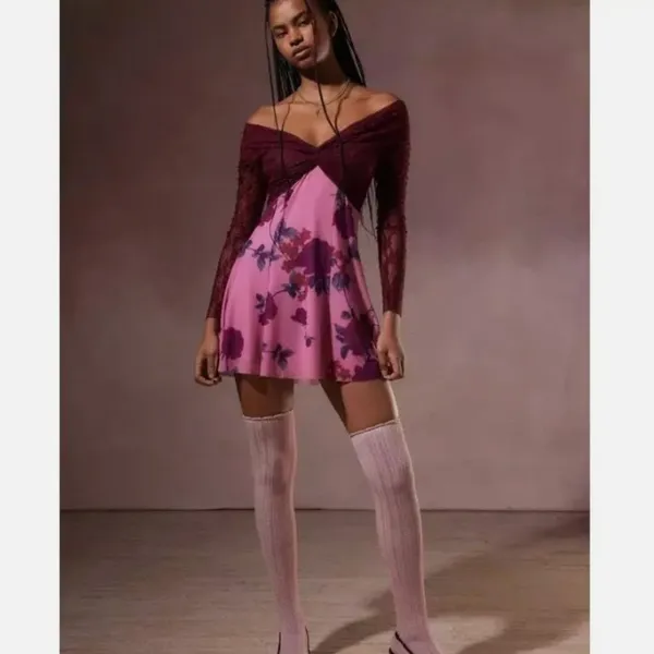 NWOT Kimchi Blue X Urban Outfitters Sydney Off-The-Shoulder Mini Dress - Image 4