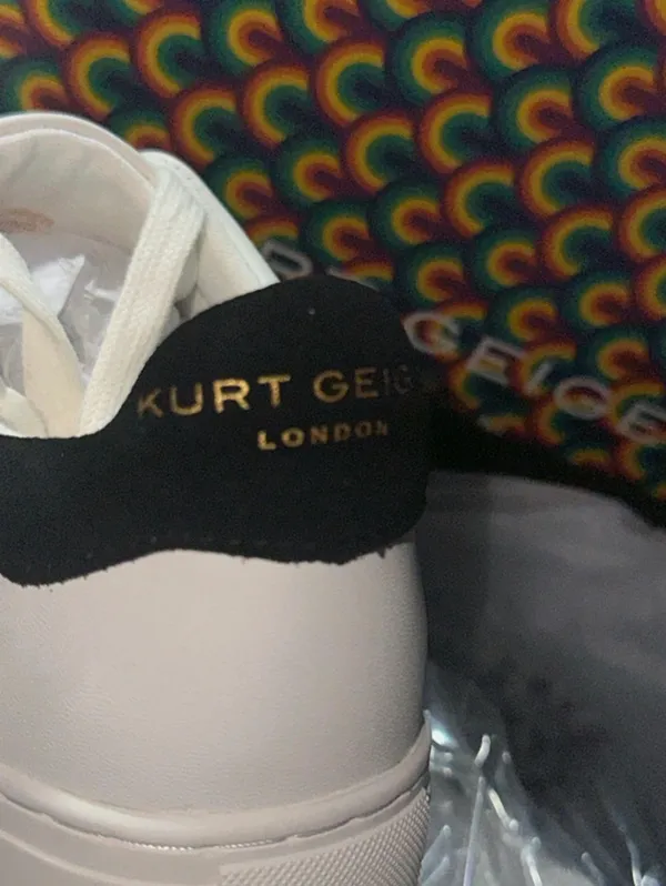 Kurt Geiger London Laney Leather Sneakers White Black Women’s Size 5 NWT - Image 3