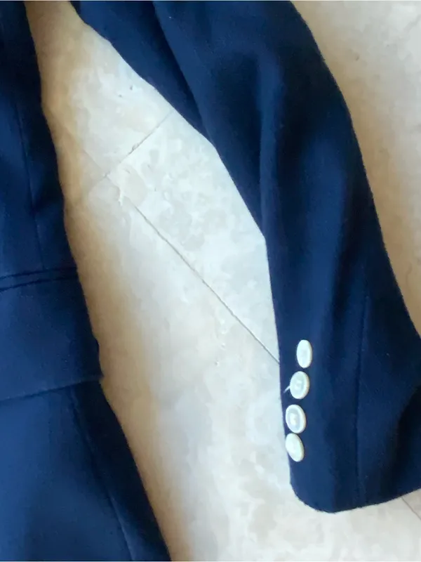 Classic Navy Women's Blazer - Tailored Evan Picone Jacket Sz Small - Image 5