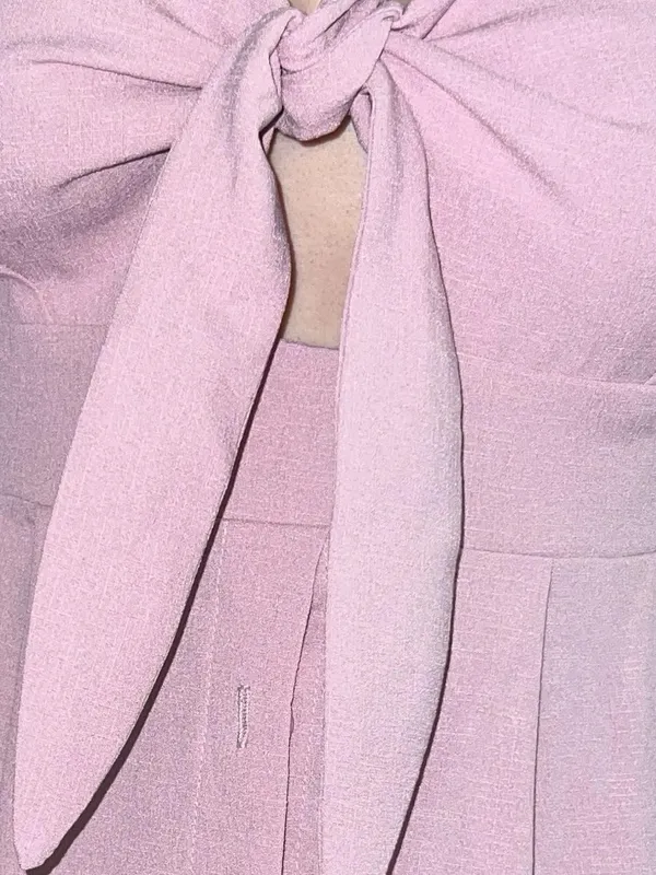 Yidarton Coquette Pink Midi Dress - Image 6