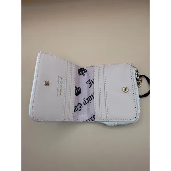 Juicy Couture Sweet‎ Juicy L-Zip Card Case Wallet Black Velour Strawberry NEW - Image 7