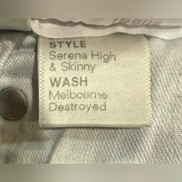 Reformation Serena High Rise Blue Jeans Button fly Melbourne‎ Distressed Sz 27 - Image 6