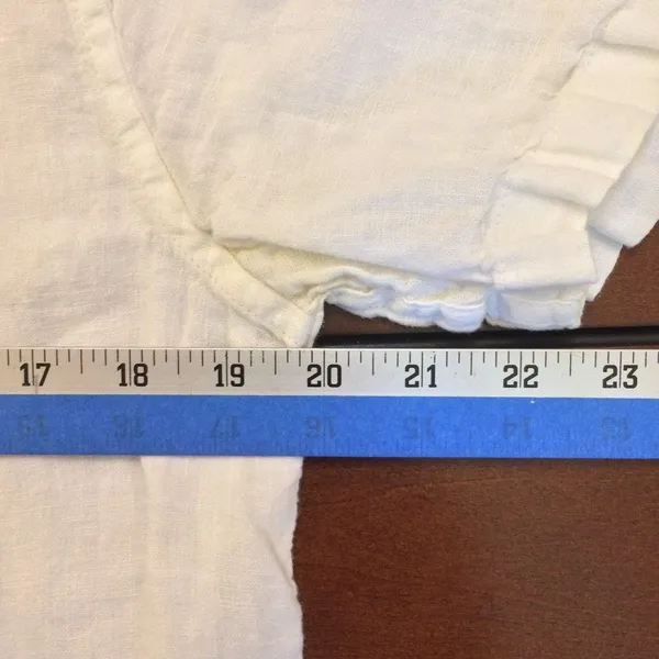 Quince Egyptian linen short sleeve white shirt small - Image 5