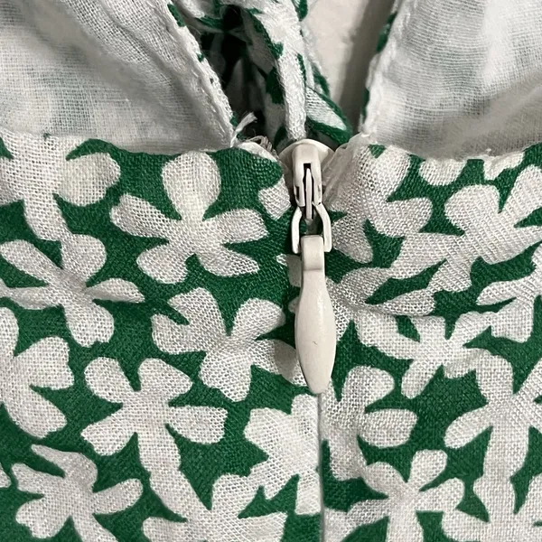 Le Lis Floral Print Tie-Front‎ Mini Dress Green & White Women's Size Large - Image 10