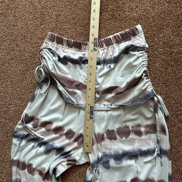 Wide Leg Pants W/Skirt Women’s XL Tie Dye Side Cinch Resort Vaca Ready Boho - Image 7