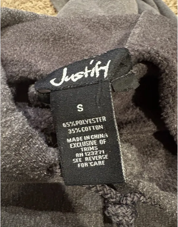 Justify Gray Floral Graphic Hoodie Sweatshirt - Womens - Image 3