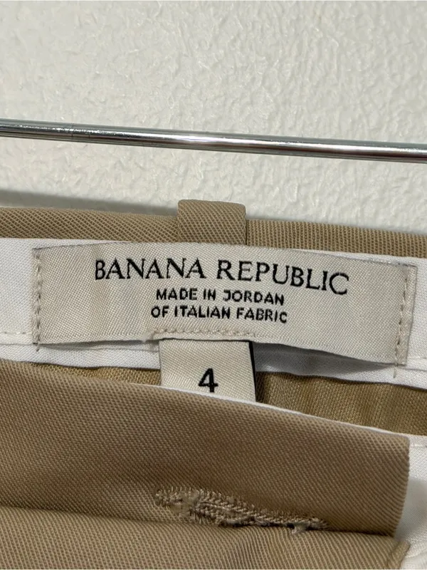 NWT Banana Republic VASTO PLEATED ITALIAN WOOL PANT SIZE 4 KHAKI TAN NEW - Image 3