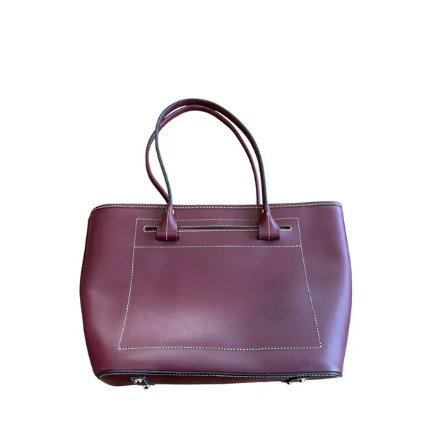 Dooney & Bourke Beacon Collection Matte Bordeaux Vacchetta Leather Shoulder Bag - Image 2