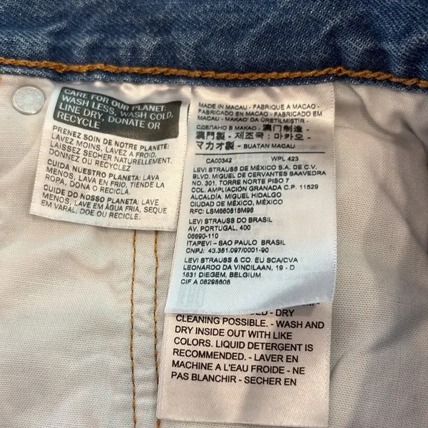 Levi’s 501 Original Fit High Rise Jean Shorts Premium No Stretch - Image 7