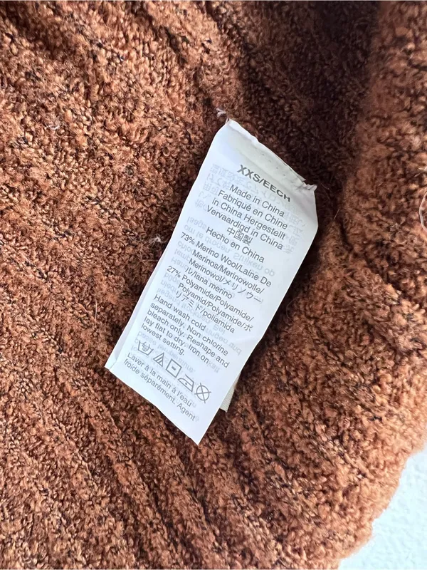 Madewell Women's Merritt Shrunken Cardigan Sweater‎ Button Ribbed Marled Maple - Image 5