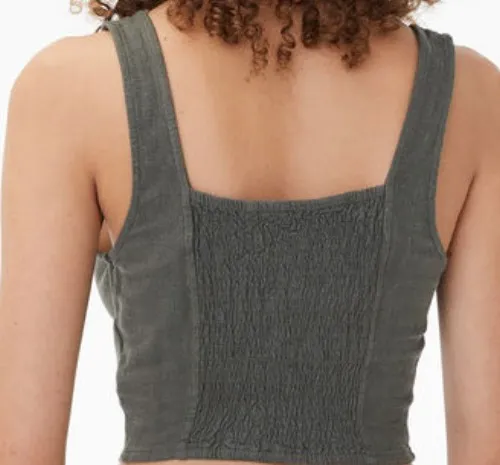 NWT  Button Front Cropped Tank Top - Image 6