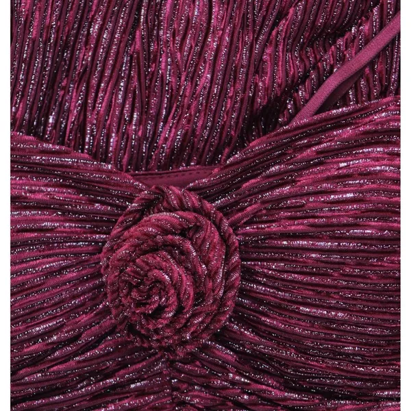 NWT City Studio Velvet Spaghetti Strap Fit Flare Mini Dress Wine Red 7 / 8 - Image 9