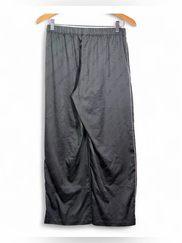Victoria Secret Women’s Signature Satin Jacquard Black Pajama Set Size M Short - Image 15